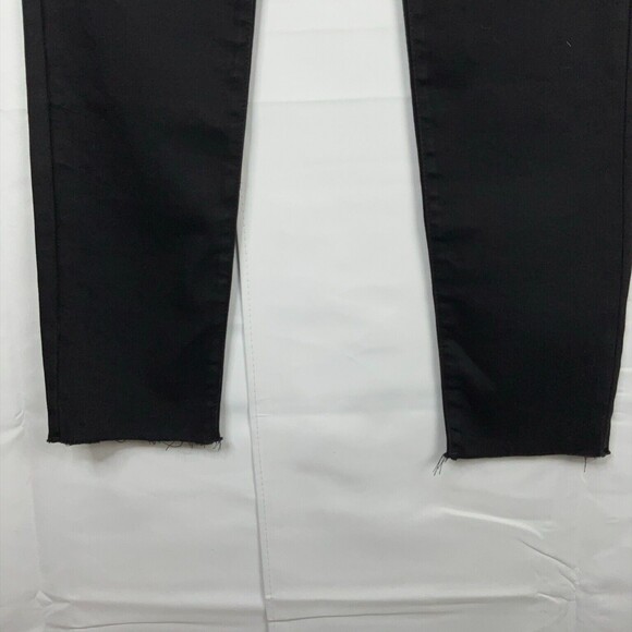 a.n.a. Women's High Rise Skinny Jeans Black Stretch Denim Jeans size 12 Unhemmed - Picture 5 of 10